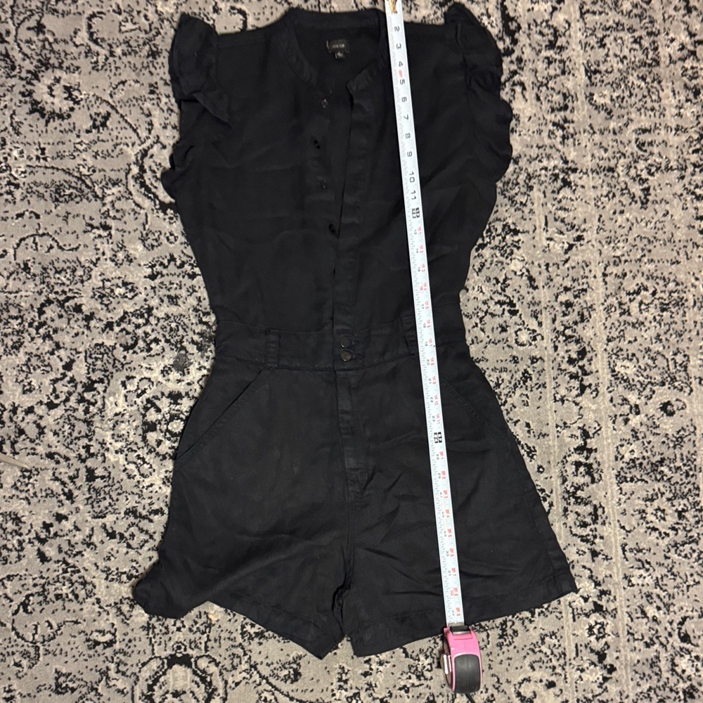 Joe's washed black soft denim Button-Up romper - Picture 5 of 13